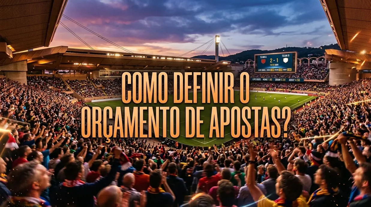 Arquibancadas lotadas em estádio, com foco na definição de orçamento.
